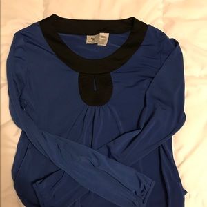 Worthington Blue Long-Sleeve Blouse